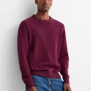 Eddie Bauer Men's Plum Crewneck Sweater size large 100% cotton